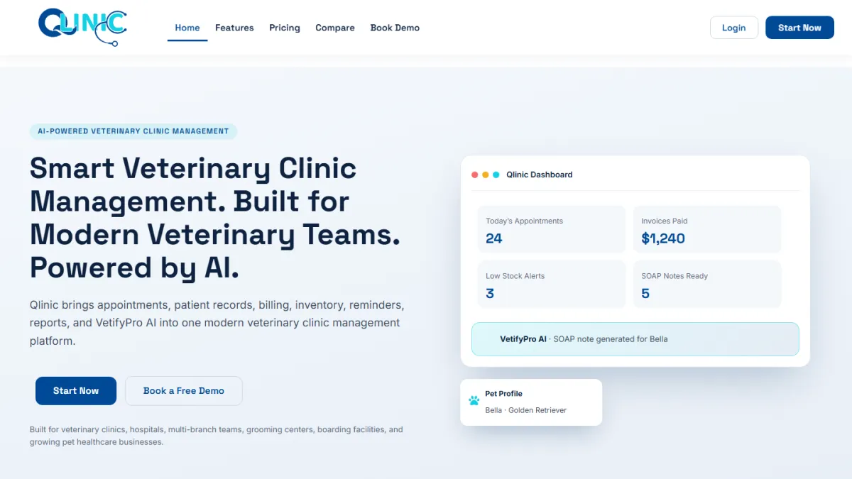 The Qlinic website